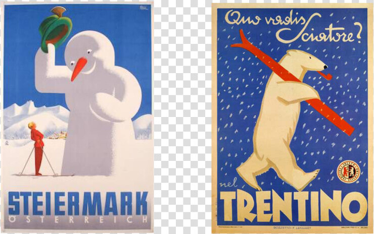 Vintage Poster Slides2   Vintage Ski Poster Italy  HD Png DownloadTransparent PNG