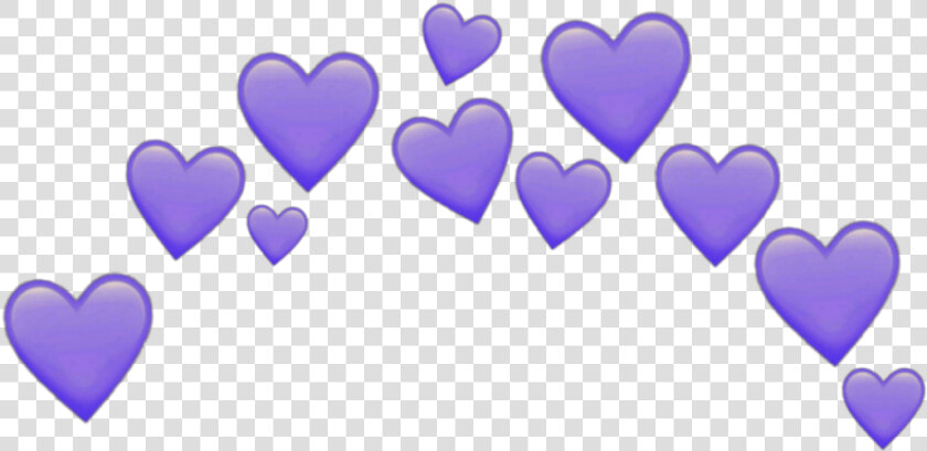  emojipurplecrown  emoji  purple  crown  hearts  sticker   Light Purple Heart Emoji  HD Png DownloadTransparent PNG