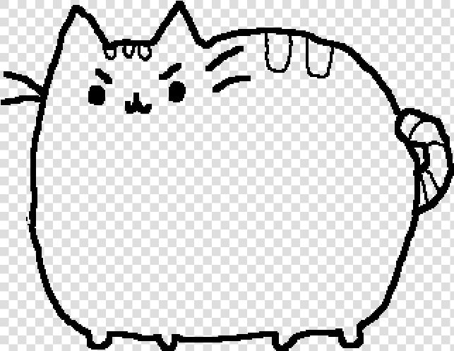 Pixilart Angry Pusheen Base   Cartoon  HD Png DownloadTransparent PNG