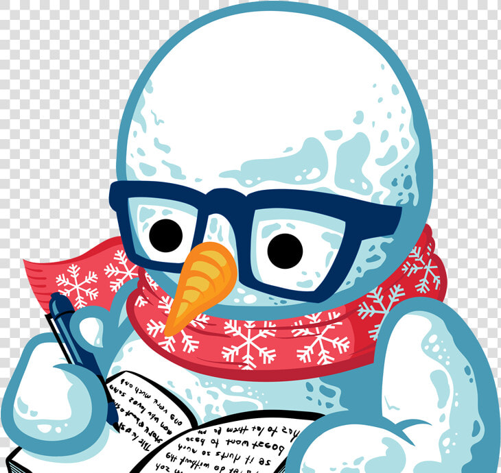 Snowman Smaller   Snowman Reading A Book  HD Png DownloadTransparent PNG