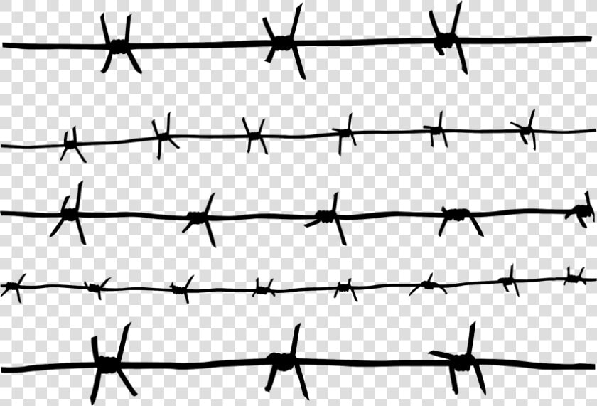 Line fence barbed Wire wire Fencing parallel   Easy To Draw Barbed Wire  HD Png DownloadTransparent PNG