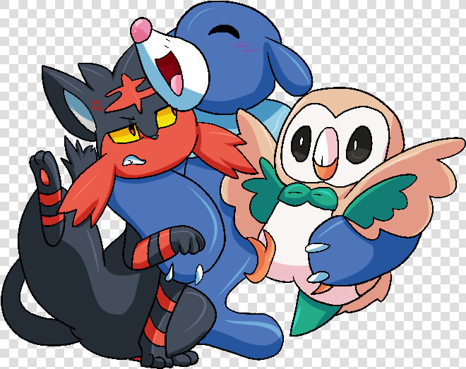 Welcome Aboard  Alola Starters   Cartoon  HD Png DownloadTransparent PNG