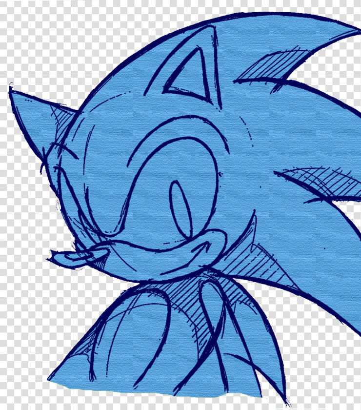 Sonic The Hedgehog 2 Fish Mammal Vertebrate Head Line   Sonic The Hedgehog Sketch  HD Png DownloadTransparent PNG