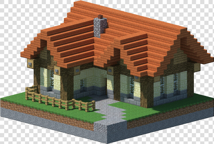 One House  Four Colours   Minecraft House Transparent Background  HD Png DownloadTransparent PNG