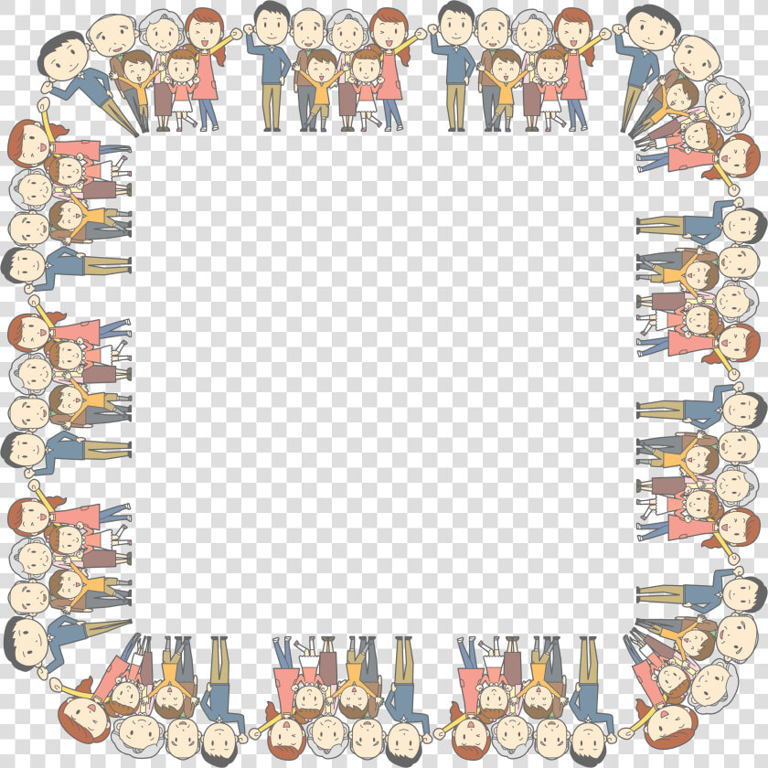 Multigenerational Family Square Frame Clip Arts   Family Reunion Border  HD Png DownloadTransparent PNG