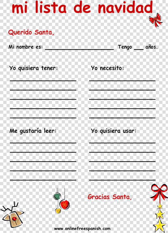 Mi Lista De Navidad Impresión Gratis My Christmas Wish  HD Png DownloadTransparent PNG