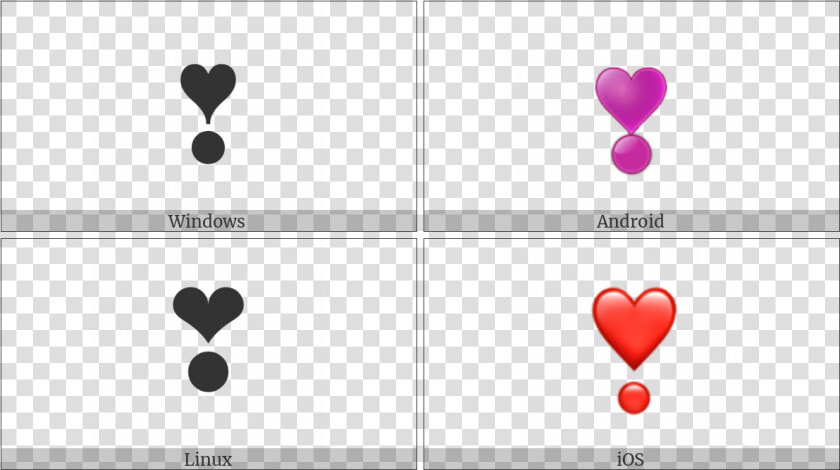 Heavy Heart Exclamation Mark Ornament On Various Operating   Android ❣  HD Png DownloadTransparent PNG