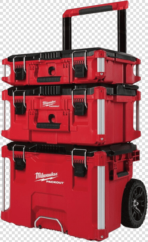 Milwaukee Rolling Modular Tool Box Stackable Storage   Milwaukee Packout Tool Box  HD Png DownloadTransparent PNG