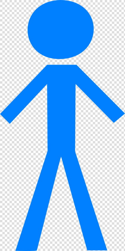 Transparent Stickman   Stick Figure Clipart Blue  HD Png DownloadTransparent PNG