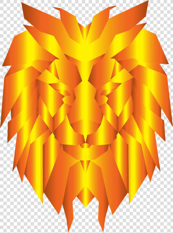 Leaf symmetry yellow   Lion  HD Png DownloadTransparent PNG