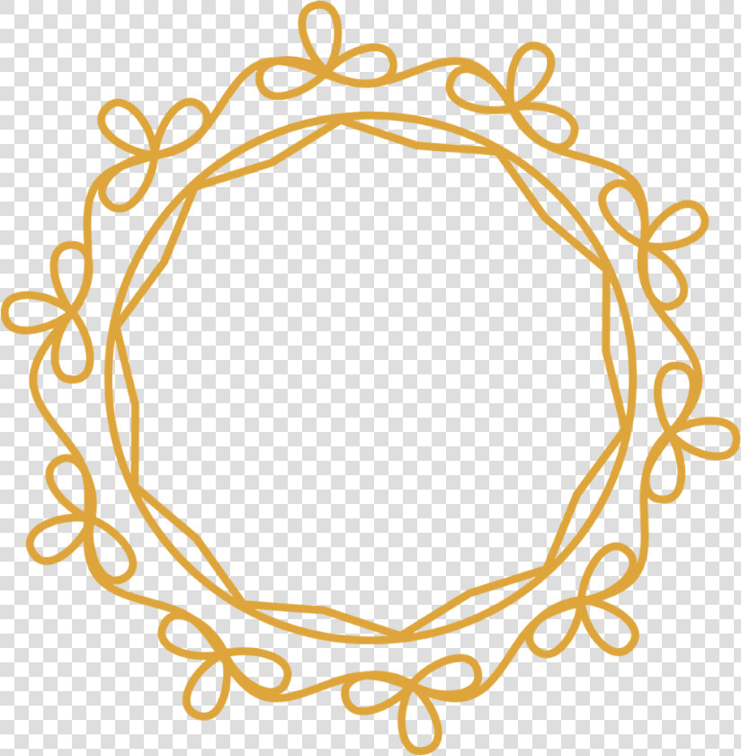 Gold Wreath Frame Border Circle Round Swirls Decor   Portable Network Graphics  HD Png DownloadTransparent PNG