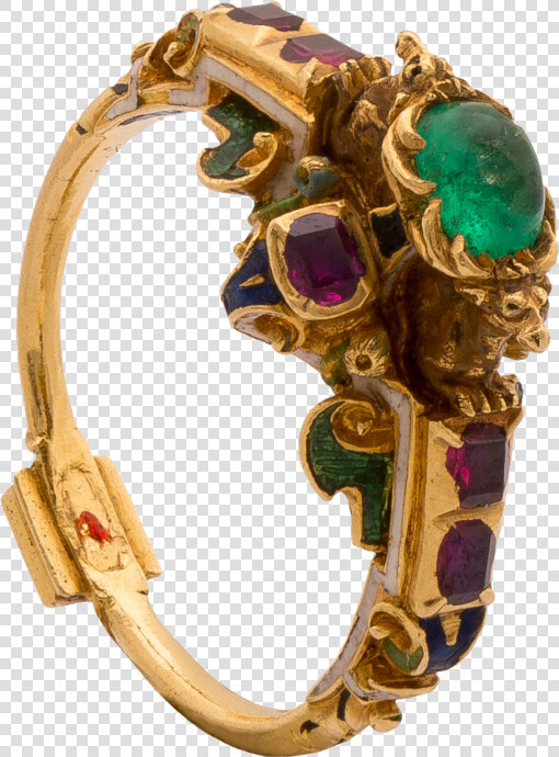 Renaissance Enameled Ring Set With Emeralds And Rubies   Renaissance Ring  HD Png DownloadTransparent PNG