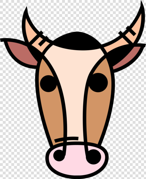 Vector Illustration Of Farm Livestock Cattle Bull Head  HD Png DownloadTransparent PNG