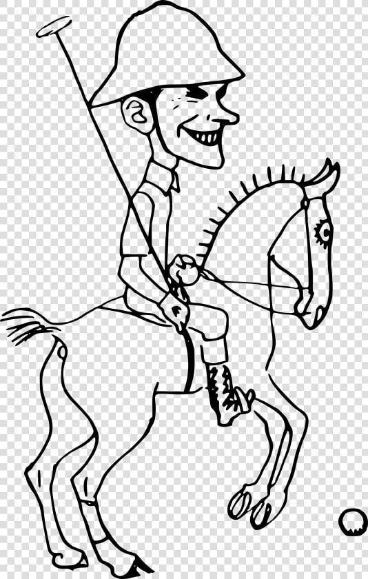 Playing Polo Clip Arts   Polo Horse Clip Art Black And White  HD Png DownloadTransparent PNG