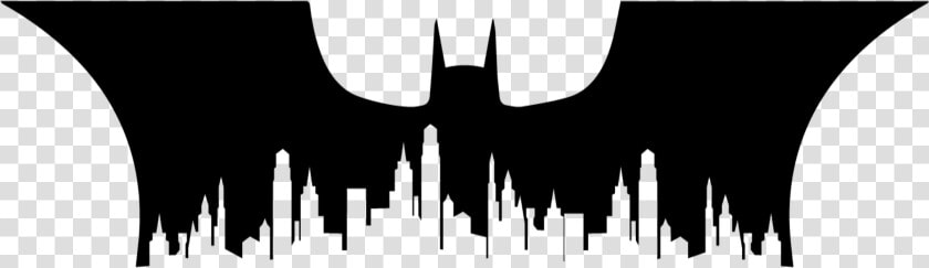  mq  black  batman  town  gothamcity   Gotham City Silhouette Batman  HD Png DownloadTransparent PNG