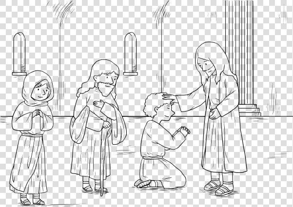 Jesus And Believers   Prophet Coloring Book  HD Png DownloadTransparent PNG