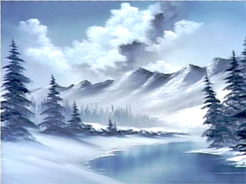  snow  background  winter  winterwonderland  winterbackgrounds   Bob Ross Blue Painting  HD Png DownloadTransparent PNG