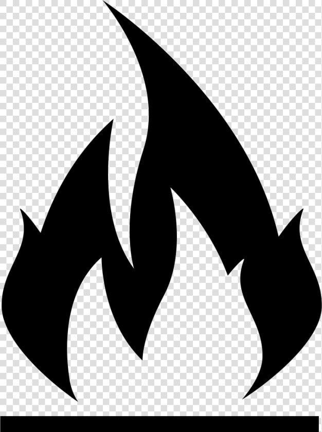 Burning Flames   Fire Symbol Black And White  HD Png DownloadTransparent PNG