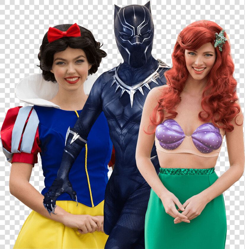 Snowwhite   Blackpanther   Ariel   Cosplay  HD Png DownloadTransparent PNG