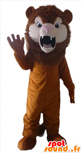 Brown Lion Mascot Roaring Feline   Mascot  HD Png DownloadTransparent PNG