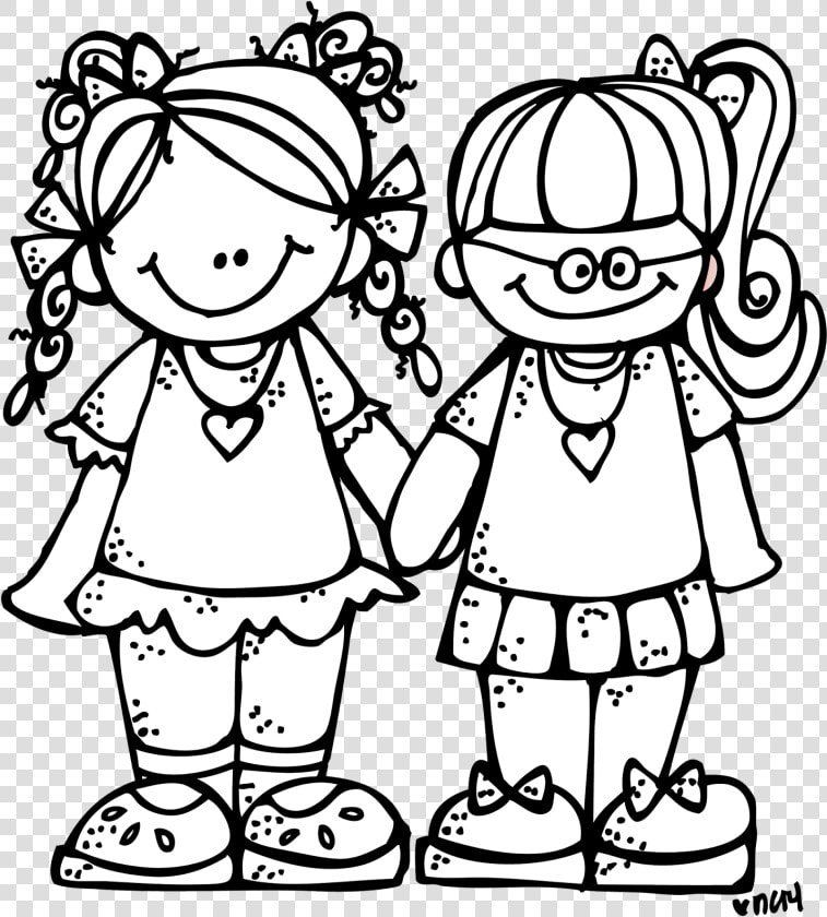 People Talking Png Black And White   Two Friends Clipart Black And White  Transparent PngTransparent PNG