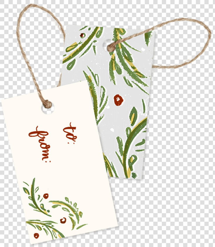 Brushed Holly Christmas Gift Tags Pack Of   Paper  HD Png DownloadTransparent PNG