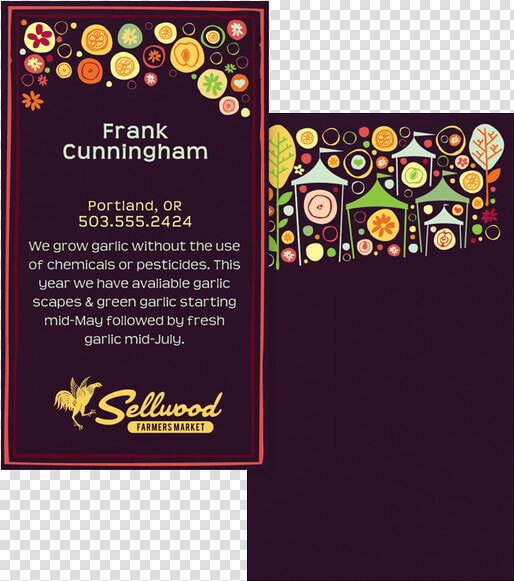 Graphic Farmers Market Business Card Template   Circle  HD Png DownloadTransparent PNG