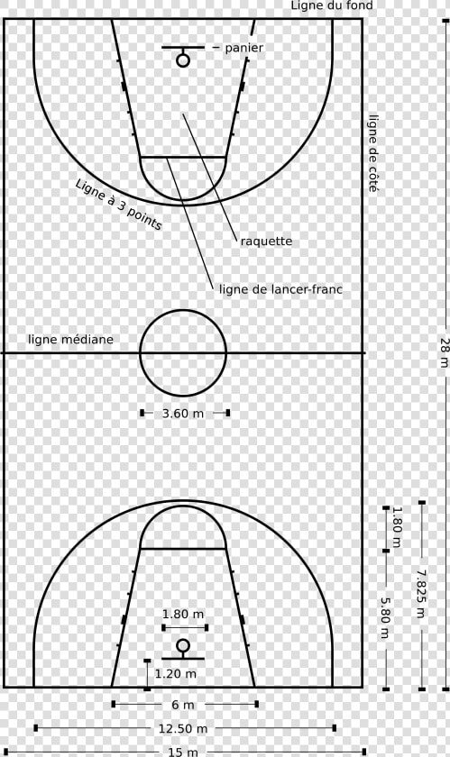 Basketball Court Dimensions  HD Png DownloadTransparent PNG