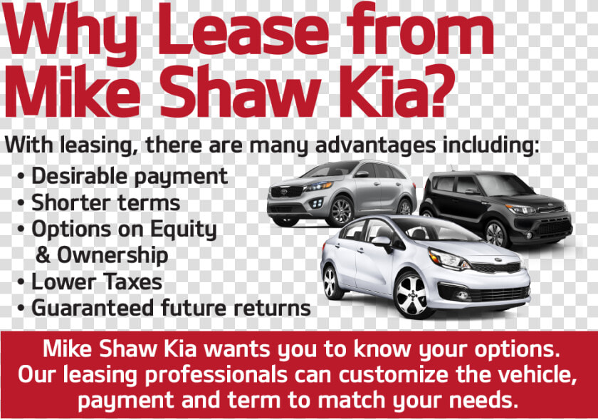 Why Lease From Mike Shaw Kia These Are So Many Advantages   Executive Car  HD Png DownloadTransparent PNG