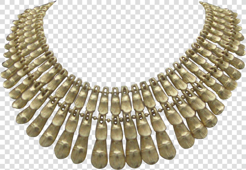 Bsk Egyptian Necklace Gold Toned Rhinestone Salad   Necklace  HD Png DownloadTransparent PNG