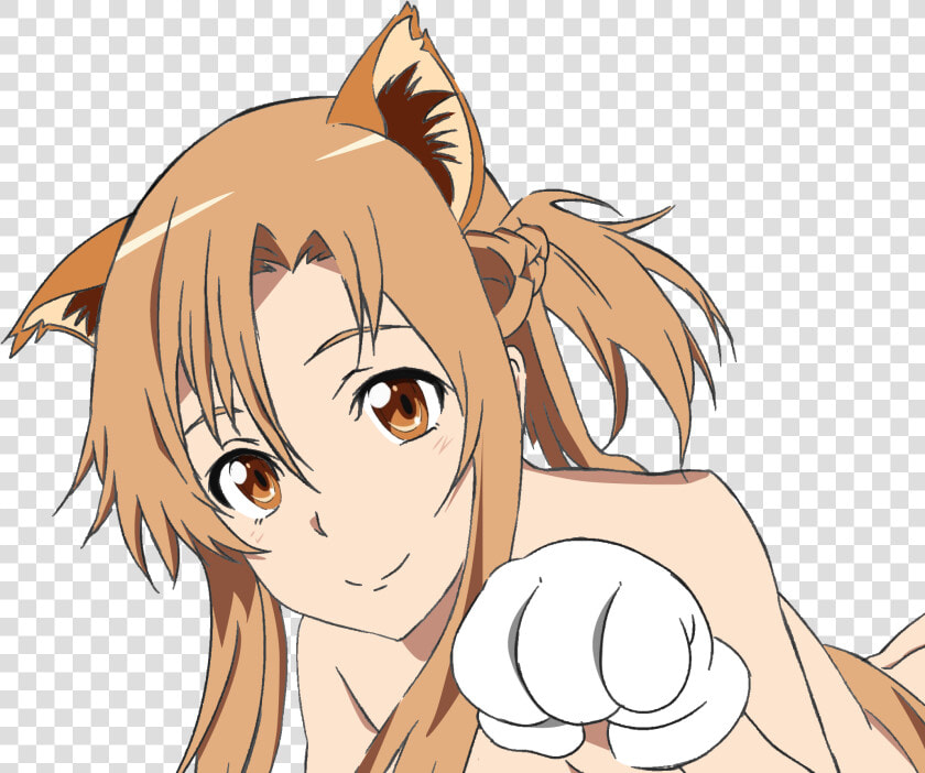 Asuna Clipart Cat Girl   Asuna Cat Png  Transparent PngTransparent PNG