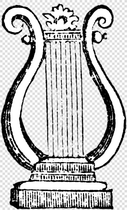 Harp Black And White Drawing   Dibujo De Un Arpa  HD Png DownloadTransparent PNG