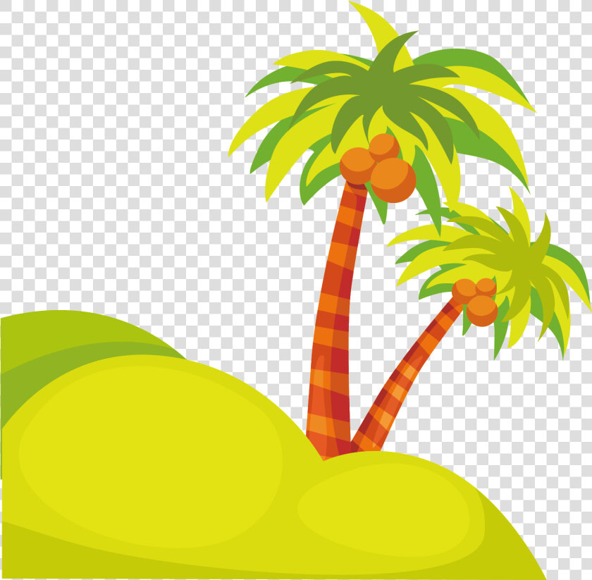 Cartoon Clip Art Transprent   Cartoon Coconut Tree Background  HD Png DownloadTransparent PNG