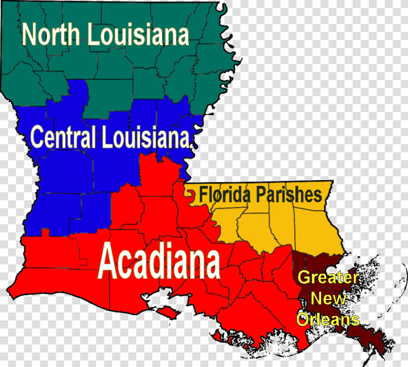 Louisiana Regions Map Large Map   Map Of Acadiana Louisiana  HD Png DownloadTransparent PNG