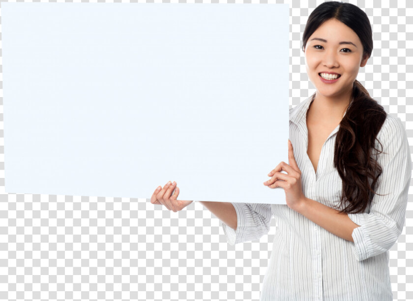 Girl Holding Banner Png Image   Girl Holding Banner  Transparent PngTransparent PNG