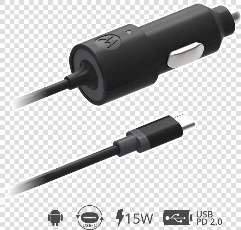 Motorola Turbopower 15 Usb c Car Charger   Android  HD Png DownloadTransparent PNG