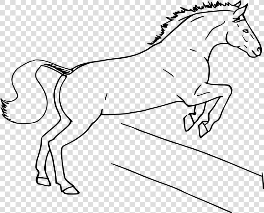 Horse Jumping Fence   Draw A Horse Jumping  HD Png DownloadTransparent PNG