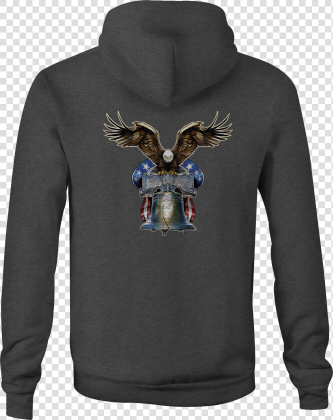 American Zip Up Hoodie Eagle Liberty Bell Hooded Sweatshirt   Chemise A Fleur Noir Manch Long Sorti Pour Garçon 2019  HD Png DownloadTransparent PNG