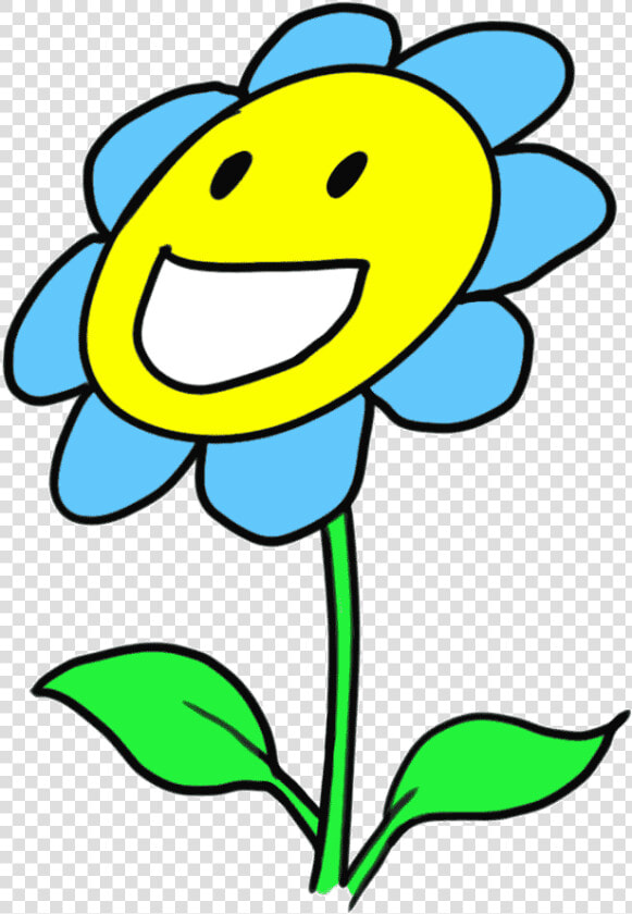 How To Draw Cartoon Flowers   Drawing Cartoon Of Yellow Flowers  HD Png DownloadTransparent PNG