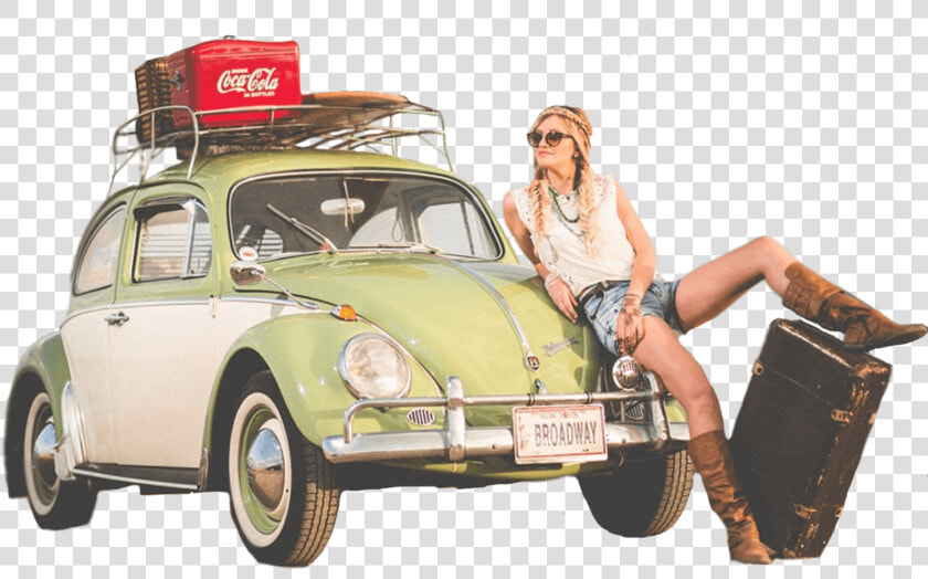 Niña En El Coche Retro   Travel Vintage Car Free  HD Png DownloadTransparent PNG