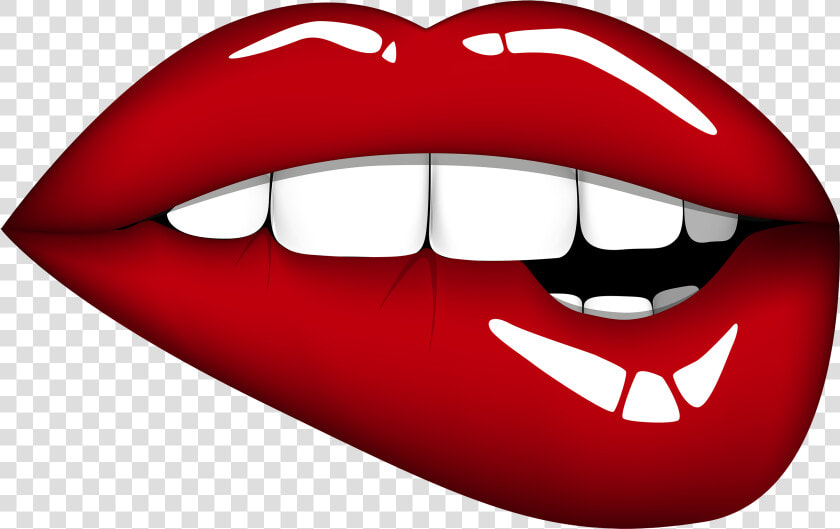 Red Mouth Png Clipart Image   Biting Lips Png  Transparent PngTransparent PNG