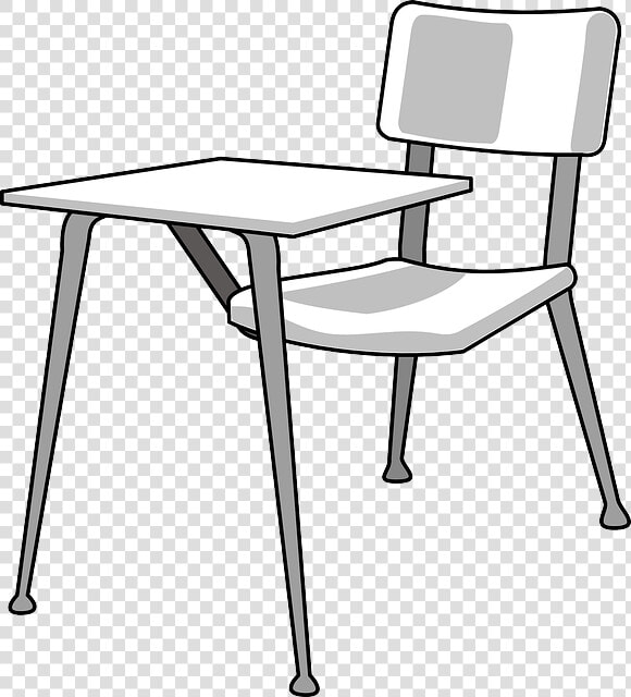 Transparent Table And Chairs Png   Easy School Desk Drawing  Png DownloadTransparent PNG