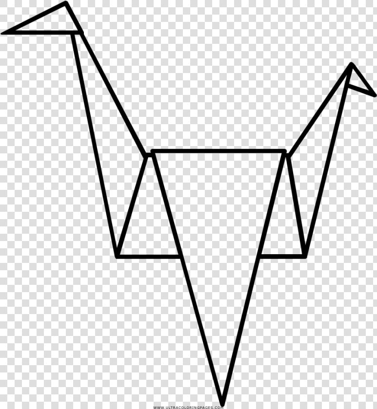 Paper Crane Coloring Page   Grulla De Papel Dibujo  HD Png DownloadTransparent PNG