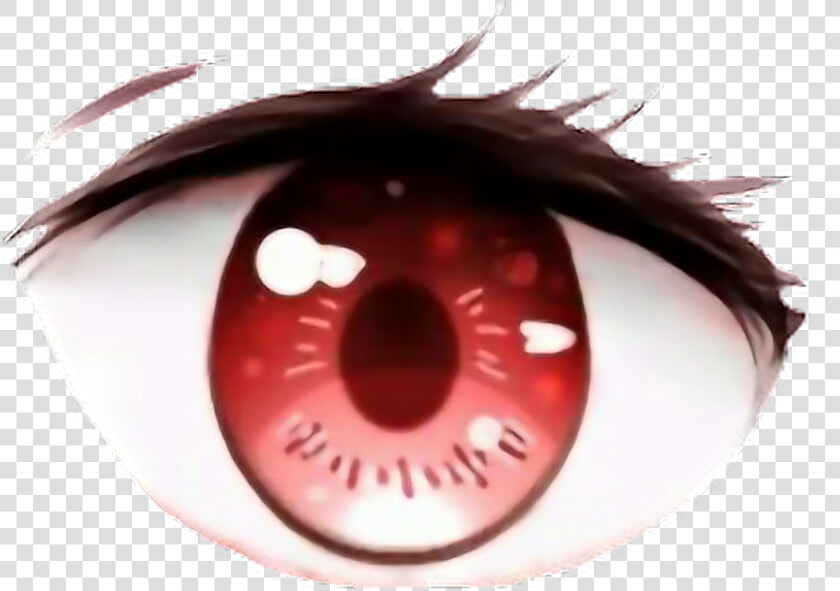  anime  animeeye  redeye  redeyes  freetoedit   Red Eyes Anime Eye  HD Png DownloadTransparent PNG