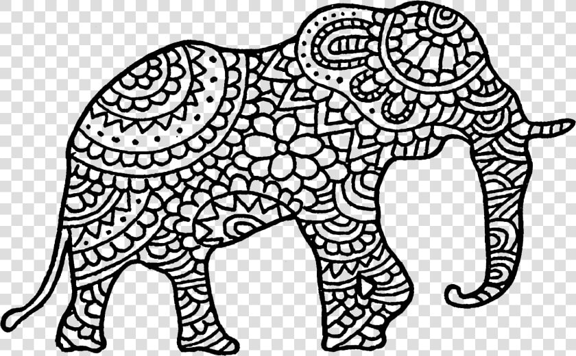 Elephants Clipart Bohemian   Bohemian Elephant Transparent  HD Png DownloadTransparent PNG