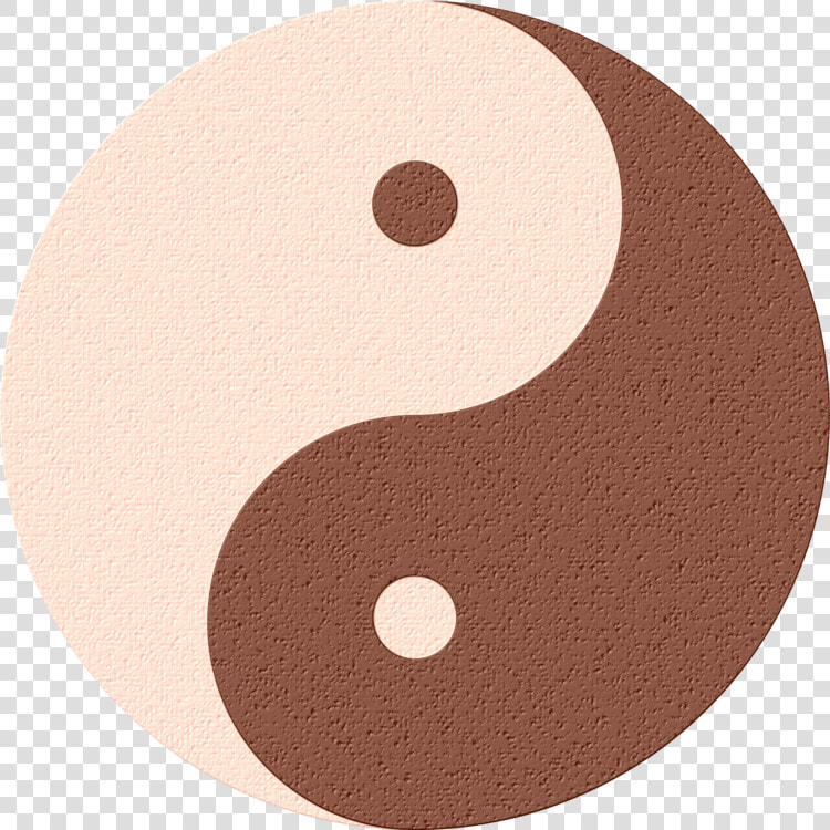 Circle material yin And Yang   Yin Yang Brown White  HD Png DownloadTransparent PNG