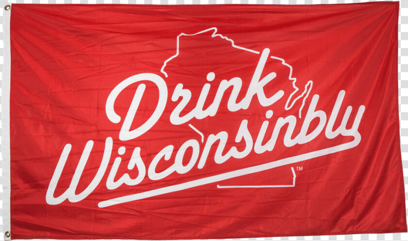 Drink Wisconsinbly Red  amp  White Flag   Banner  HD Png DownloadTransparent PNG