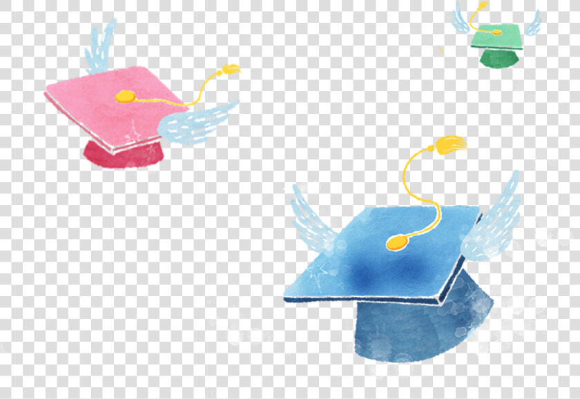 Transparent Grad Cap Clip Art   畢業 素材 水彩  HD Png DownloadTransparent PNG