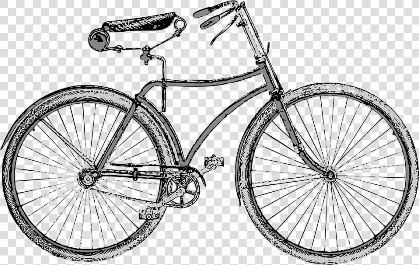 Bicycle  Vintage  Bike  Retro  Wheels  Vintage Bicycle   Vintage Bike Drawing  HD Png DownloadTransparent PNG