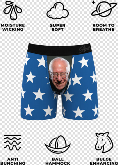 Bernie Sanders Boxers For Guys Itemprop Image   Tintcolor   Shark Infested Underwear  HD Png DownloadTransparent PNG